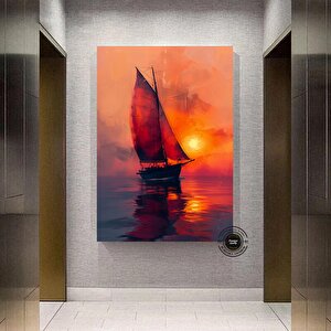 Denizcilik Temalı Kanvas, Yelkenli Ve Gemi Baskıları, Ev Hediyesi 30x40 cm