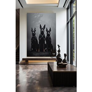 Doberman Silah Posteri; Moda Fotoğraf; Lüks Dekor; Doberman Hediyesi