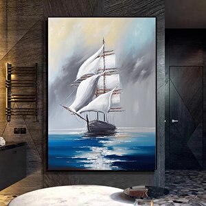 Yelkenli Gemi Kanvas Tablosu; Modern Duvar Sanatı; Kanvas Duvar Seti; Büyük Duvar Sanatı; Korsan Gem