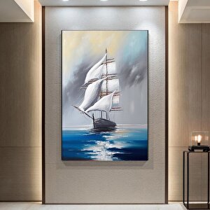 Yelkenli Gemi Kanvas Tablosu; Modern Duvar Sanatı; Kanvas Duvar Seti; Büyük Duvar Sanatı; Korsan Gem