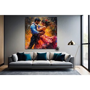 Kanvas Ev Dekoru; Büyük Kanvas; Dans Eden Çift Tablo Baskısı; Müzik Odası Sanatı; Tango Çift Kanvas;