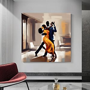Afrikalı Dans Eden Çift Kanvas Tablosu