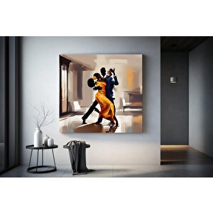 Afrikalı Dans Eden Çift Kanvas Tablosu