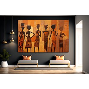 Afrika Kabilesi Dekoru, Afro-amerikan Kültürü Ev Dekoru, Afrika Kadın Sanatı, Siyah Kadın Dekoru 70x100 cm