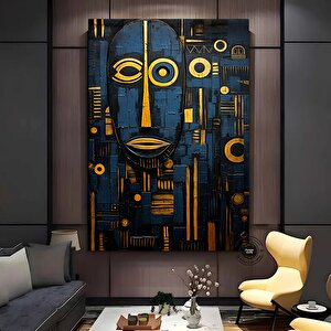 Kabile Maskesi Afrika Sanatı Çok Renkli Poster; Afrika Maskesi; Afrika Duvar Sanatı; Afrika Amerikan 70x150 cm