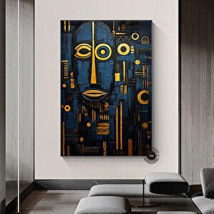 Kabile Maskesi Afrika Sanatı Çok Renkli Poster; Afrika Maskesi; Afrika Duvar Sanatı; Afrika Amerikan 100x150 cm