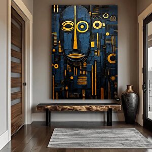 Kabile Maskesi Afrika Sanatı Çok Renkli Poster; Afrika Maskesi; Afrika Duvar Sanatı; Afrika Amerikan 100x150 cm