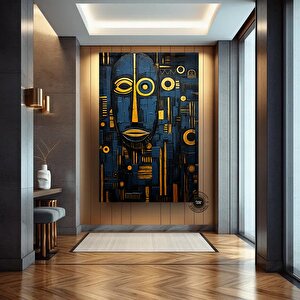 Kabile Maskesi Afrika Sanatı Çok Renkli Poster; Afrika Maskesi; Afrika Duvar Sanatı; Afrika Amerikan