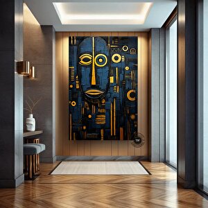 Kabile Maskesi Afrika Sanatı Çok Renkli Poster; Afrika Maskesi; Afrika Duvar Sanatı; Afrika Amerikan