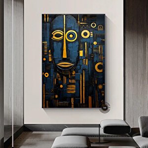 Kabile Maskesi Afrika Sanatı Çok Renkli Poster; Afrika Maskesi; Afrika Duvar Sanatı; Afrika Amerikan 80x150 cm