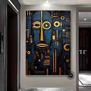 Kabile Maskesi Afrika Sanatı Çok Renkli Poster; Afrika Maskesi; Afrika Duvar Sanatı; Afrika Amerikan