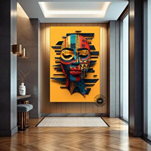 Afrika Sembol Kanvas Tablo – Geleneksel Desenler – Kültürel Lüks Dekor