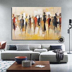 Afro-amerikan Sanatı, Siyah Sanat, Duvar Sanatı, Ev Dekoru Sanatı, Renkli İnsanlar Suluboya Baskısı