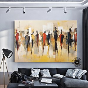 Afro-amerikan Sanatı, Siyah Sanat, Duvar Sanatı, Ev Dekoru Sanatı, Renkli İnsanlar Suluboya Baskısı