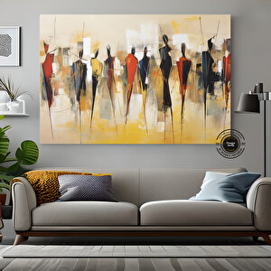 Afro-amerikan Sanatı, Siyah Sanat, Duvar Sanatı, Ev Dekoru Sanatı, Renkli İnsanlar Suluboya Baskısı