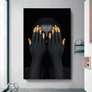 Modern Afrikalı Kadın Kanvas Tablosu; Duvar Sanatı Poster; Oturma Odası Dekoru; Afrikalı Kadın Baskı