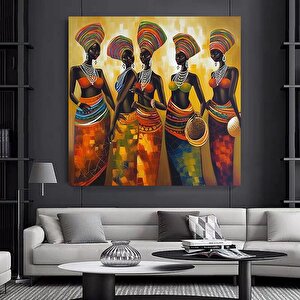 Renkli Afrikalı Kadın Kanvas Sanatı; Afrikalı Amerikalı Sanatı; Modern Sanat Baskısı; Moda Dekor; Af 30x30 cm