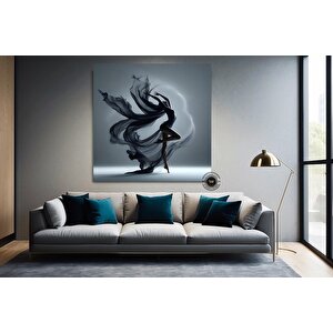Bale Dansçısı Dans Eden Tuval Duvar Sanatı 100x100 cm
