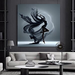 Bale Dansçısı Dans Eden Tuval Duvar Sanatı 80x80 cm