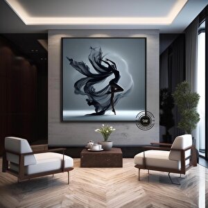 Bale Dansçısı Dans Eden Tuval Duvar Sanatı 30x30 cm