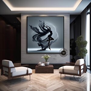 Bale Dansçısı Dans Eden Tuval Duvar Sanatı 70x70 cm