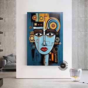 Afrika-amerikan Kültürü Duvar Sanatı; Afrika Kültürü Duvar Dekoru; Sembol Kanvas Tablo; Soyut Kanvas