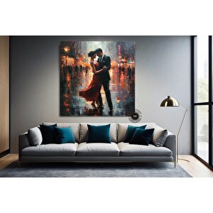 Tango Dans Eden Çift Kanvas; Aşk Tablosu; Asmaya Hazır
