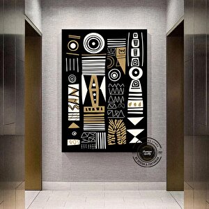 Soyut Afrika Duvar Dekoru, Modern Ev Dekoru, Ofis Duvar Sanatı, Afrika Ev Sanatı 60x120 cm