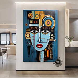 Afrika-amerikan Kültürü Duvar Sanatı; Afrika Kültürü Duvar Dekoru; Sembol Kanvas Tablo; Soyut Kanvas