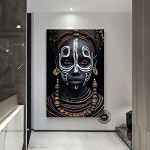 Afrika Kadın Portresi, Afrika Amerikan Kültürü, Afrika Kabilesi Duvar Sanatı