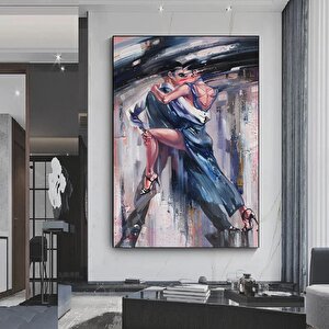 Büyük Kanvas Ev Dekoru, Dans Eden Çift Tablosu, Müzik Odası Sanatı, Tango Temalı Kanvas 100x150 cm
