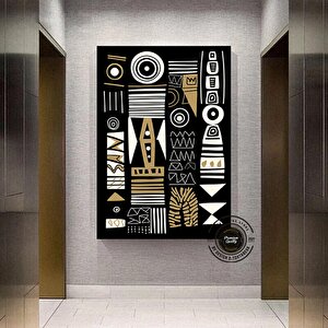 Soyut Afrika Duvar Dekoru, Modern Ev Dekoru, Ofis Duvar Sanatı, Afrika Ev Sanatı 60x90 cm