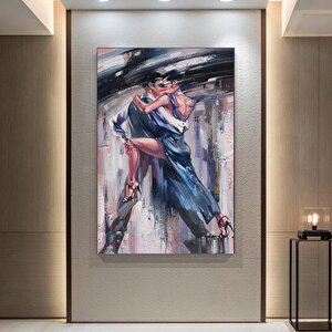 Büyük Kanvas Ev Dekoru, Dans Eden Çift Tablosu, Müzik Odası Sanatı, Tango Temalı Kanvas