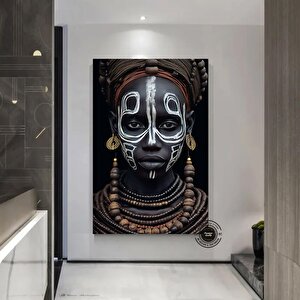 Afrika Kadın Portresi, Afrika Amerikan Kültürü, Afrika Kabilesi Duvar Sanatı