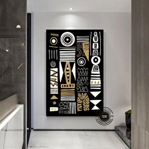Soyut Afrika Duvar Dekoru, Modern Ev Dekoru, Ofis Duvar Sanatı, Afrika Ev Sanatı 150x250 cm