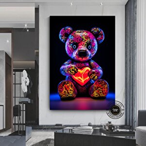 Teddy Ayı Duvar Sanatı; Teddy Ayı Graffiti Sanatı; Teddy Ayı Sokak Sanatı; Graffiti Duvar Sanatı; So 50x70 cm