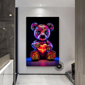 Teddy Ayı Duvar Sanatı; Teddy Ayı Graffiti Sanatı; Teddy Ayı Sokak Sanatı; Graffiti Duvar Sanatı; So 50x70 cm