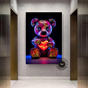Teddy Ayı Duvar Sanatı; Teddy Ayı Graffiti Sanatı; Teddy Ayı Sokak Sanatı; Graffiti Duvar Sanatı; So 50x70 cm