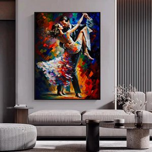 Ev Dekoru Kanvası – Dans Eden Çift, Tango Temalı Tablo 70x100 cm