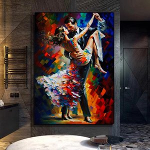 Ev Dekoru Kanvası – Dans Eden Çift, Tango Temalı Tablo 70x100 cm