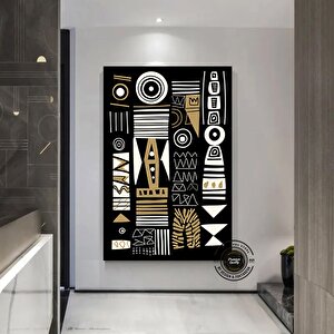 Soyut Afrika Duvar Dekoru, Modern Ev Dekoru, Ofis Duvar Sanatı, Afrika Ev Sanatı 70x100 cm