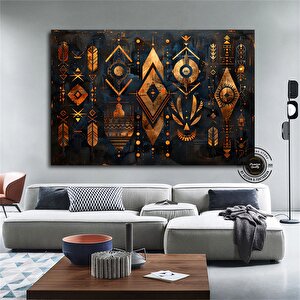 Afrikalı Amerikalı Kültürü Duvar Sanatı, Afrikalı Kültürü Duvar Dekoru, Duvar Sembolü Kanvas Tablo 90x180 cm