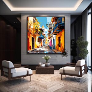 Kolombiya Duvar Sanatı | Cartagena & Bogotá | Kanvas Baskılar | Kolombiyalı Ev Dekoru | Latin Sanatı