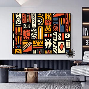 Afrika-amerikan Kültür Kanvası, Soyut Duvar Sembolleri, Hediye İçin 90x180 cm
