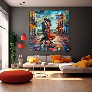 Kanvas Ev Dekoru; Büyük Kanvas; Dans Eden Çift Tablo Baskısı; Müzik Odası Sanatı; Tango Çift Kanvas;