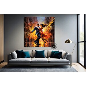 Ev Dekoru Kanvas; Büyük Kanvas; Dans Eden Çift Tablosu; Müzik Odası Sanatı; Tango Çift Kanvası; Çerç