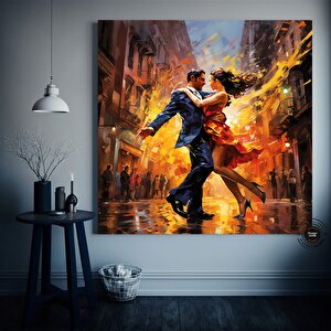 Ev Dekoru Kanvas; Büyük Kanvas; Dans Eden Çift Tablosu; Müzik Odası Sanatı; Tango Çift Kanvası; Çerç