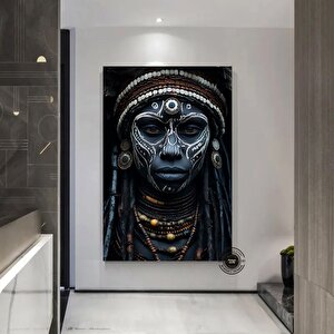 Afrika Kadın Portresi, Afro-amerikan Kültürü, Afrika Kabilesi Duvar Sanatı