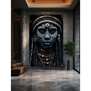 Afrika Kadın Portresi, Afro-amerikan Kültürü, Afrika Kabilesi Duvar Sanatı