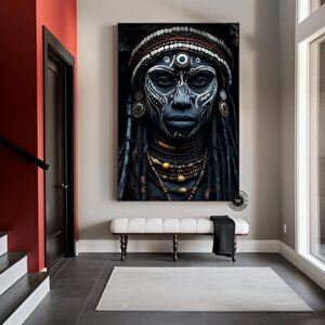 Afrika Kadın Portresi, Afro-amerikan Kültürü, Afrika Kabilesi Duvar Sanatı 60x90 cm